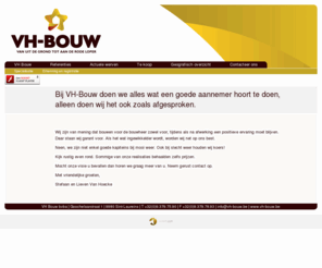 vh-bouw.com: Bij VH-Bouw doen we alles wat een goede aannemer hoort te doen, alleen doen wij het ook zoals afgesproken. | VH Bouw
