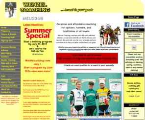 wenzelcoaching.com: Wenzel Coaching - Cycling, Triathlon and Running Coaches for All Levels 
of Endurance Athletes
Cycling, Running and Triathlon Coaches for all levels of cyclists, triathletes, and endurance runners - Wenzel Coaching