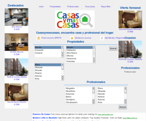 casasymascasas.com: Casasymascasas, encuentra casa y profesional del hogar
Casasymascasas, es un portal inmobiliario online y directorio de profesionales del hogar