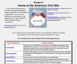 civilwarhome.com: The American Civil War Home Page
The complete Civil War site. No more running from site to site. On line help available.