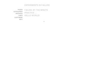 experimentsinfailure.com: Experiments in Failure -
Experiments in Failure - 