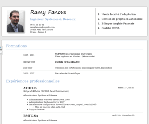 ramyfanous.com: Ramy FANOUS - Ingénieur Systèmes & Réseaux
Ramy FANOUS - Etudiant informatique Paris, SUPINFO (ESI). Spécialité Ingénieur Réseau et Systèmes