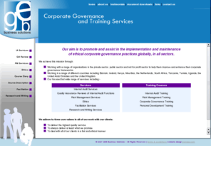 gebbusinesssolutions.com: Corporate Governance and Training Services by GEB business solutions
GEB Promoting and assisting the implementation of ethical corporate governance practices