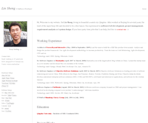 linsheng.me: Lin Sheng's Home Page
