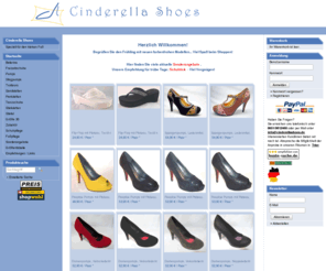 cinderellashoes.de: Cinderella Shoes - Speziell für den kleinen Fuß
Herzlich Willkommen!
 
 Der Frühling kann kommen! Die ersten Modelle der neuen Kollektion sind eingetroffen!
 Viel Spaß beim Shoppen!
 
 
 
 
  

 
 Hier finden Sie viele aktuelle Sonderangebote .
  Unsere Empfehlung für trübe Tage: Schuhtick - Viel Vergnügen!
 
