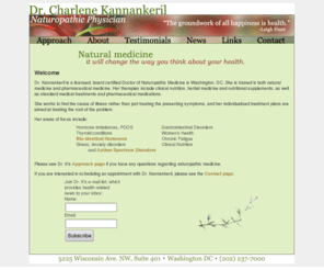 drchar.net: Dr. Kannankeril, Washington DC Naturopathic Physician -
Natural Medicine in Washington DC
Dr. Kannankeril is a licensed Washington, DC-based Doctor of Naturopathic Medicine. She is trained in natural and herbal medicine, homeopathy and clinical nutrition. She focuses on hormonal imbalances, thyroid conditions, anxiety disorders, fatigue and women's health.