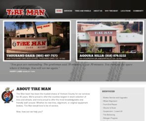 jimstireman.com: Tire Man Thousand Oaks Westlake Village Conejo Valley 91362
Tire Man tire stores are located in Agoura Hills, Thousand Oaks and have a large selection of rims and tires. Used tires and car repair available.