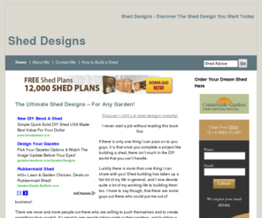 sheddesignsonline.com: Shed Designs
Good shed designs are hard to find. When you start building a shed it is great to know where you're going to end up! Check out these shed designs to discover some amazing ideas.