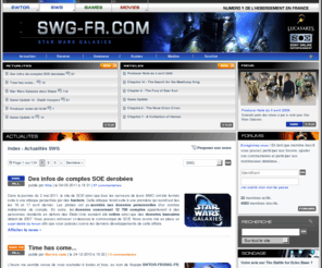 swg-fr.com: STAR WARS GALAXIES : SWG-FR.COM
Tout savoir sur Star Wars Galaxies en français, le jeu, les screenshots, les vidéos, les associations de joueurs et bien plus encore à découvrir...