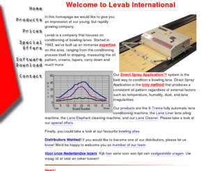 bowling-products.com: Levab International - Bowling Lane Maintenance - Cleaning and Conditioning Equipment
Levab International provides conditioning equipment for bowling lanes.