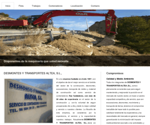 destrans.net: Transportes y Desmontes Altea
Empresa dedicada a excavaciones y movimientos de tierras,afincada en Altea