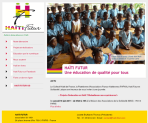 haiti-futur.com: Haïti Futur, actions éducatives en Haïti
