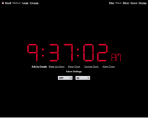 metaclock.org: Online Alarm Clock
Online Alarm Clock - Free internet alarm clock displaying your computer time.