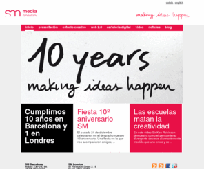 smmediasolutions.com: SM Media Solutions: agencia de publicidad. Sede en Barcelona y oficina en Londres
Agencia de publicidad con servicios integrales. Servicios de estrategia, creatividad y arte transversales; y producción especializada: estudio de diseño, web 2.0, cartelería digital y vídeos / 3d. SM Media Solutions tiene sede en Barcelona y oficina en Londres.