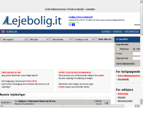 boligudleje.info: Lejeboliger - her finder du lejeboliger over hele landet
Lejeboliger over hele landet, find hurtigt og nemt din nye lejebolig pores boligportal.