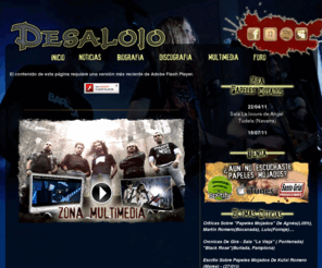 desalojo.es: Desalojo - Papeles Mojados || WEB OFICIAL
Sitio oficial de la banda de rock española. Noticias, fechas de conciertos, biografía, discografía, audio, fotos y foro