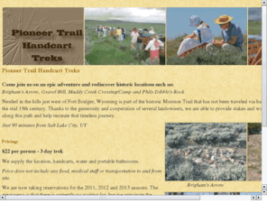 pioneerhandcarttreks.com: Pioneer Trail Handcart Treks | Historic Mormon Pioneer Trail
Nestled in the hills just west of Fort Bridger, Wyoming is part of the historic Mormon Trail that has not been traveled via handcart since the early S