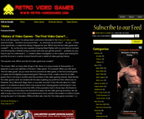 retro-videogames.com: Retro Video Games: The History of Video Games Website
Welcome to Retro Video Games. Here you will find information about the history of video games, the first video game, Atari history, classic games and consoles reviews, and much more!