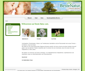 beste-natur.com: beste-natur.de   •  Homöopathie  •  Startseite   
Homöopathie, Gesundheit und Natur