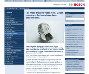 bosch-horns.com: The Bosch Group - Startpage
Bosch,Produkte,Leistungen,Service,Zündkerzen,Joint Venture,Geschäftsbereich,Umweltbericht,Forschung,Entwicklung,Tradition,Innovation,Innovationen,Karriere,Jobs,Lieferanten