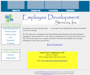 eds-training.com: EDS
Community College supervisory training, vitaledu, leadership training