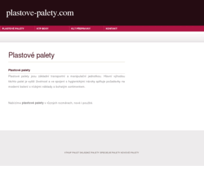 plastove-palety.com: Plastové palety
Plastové palety