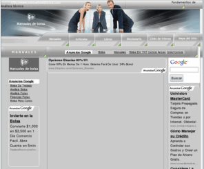 manualesdebolsa.com:  Manuales de bolsa y cursos de analisis técnico y finanzas 
 Manuales de bolsa y cursos de analisis técnico y finanzas