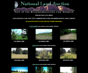 national-land-auction.com: !national-land-auction - national land auction with land in all states, you decide the downpayment!
land sales auction with land in all states, you decide the downpayment!