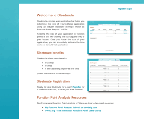 sleetmute.com: Sleetmute :: Software Cost Estimating Application Using Function Point Analysis
A free Function Point Analysis web application to help with software cost estimating.