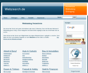 webzearch.de: Webzearch kostenloser Webkatalog
Sie suchen kostenlose Möglichkeiten für Webpromotion und Werbung für Ihr Unternehmen im Internet? Auf webzearch.de bieten wir ihnen Angebote für einen kostenlosen Backlink.