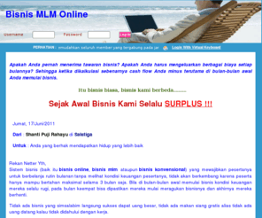 bisnismlmonline.com: Dari Shanti Puji Rahayu Untuk Kesejahteraan Anda
Bisnis MLM Online Pertama di Indonesia tanpa tutup point, automantain system, memberikan cash flow p