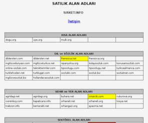 sirket.info: SIRKET.INFO - SATILIK ALAN ADLARI
sirket.info