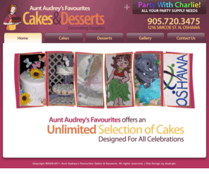 auntaudreyscakes.com: Aunt Audrey's Favourites - Cakes and Desserts | Decorating Supplies
Aunt Audrey's Favourites offers and Unlimited Selection of Cakes designed for all celebrations