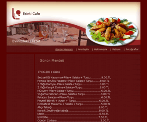 esinti-cafe.com: Esinti Cafe  - Günün Menüsü
günün menüsü