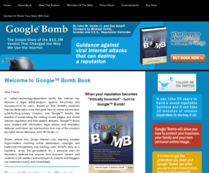 googlebombbook.com: Google Bomb Book: The Untold Story of the $11.3M Verdict That Changed the Way We Use the Internet
Google Bomb Book - Learn How to Protect Your Reputation Online