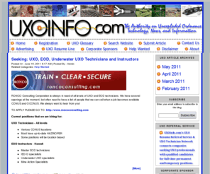 uxoinfo.com: UXO News Wire Service (UXO Blog)
Unexploded Ordnance Information (UXOInfo.com) Blog - news and information for the UXO industry