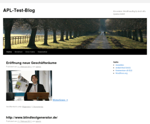 desfunzt.net: APL-Test-Blog | Ein weiterer WordPress-Blog by Koch APL-Systems GmbH
