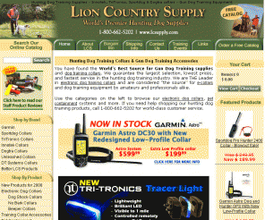 lcsupply.com: Gun Dog & Hunting Dog Training Supplies, Tritronics Innotek collars, Electronic Collars
Hunting dog training supplies; Innotek & Tritronics dog training collars.  Gun dog training supplies, electronic collars, bark collars, pet containment systems, shock collars, no bark collars