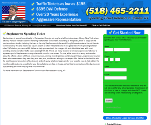 stephentowntrafficlawyer.info: Stephentown $150 Traffic Lawyer - Speeding Ticket Attorney Randall Kehoe
Stephentown New York speeding ticket lawyers at the Law Office of Randall E. Kehoe. We defend speeding, no seat belt (click it or ticket), and other traffic tickets in Upstate NY. Free consultations & affordable legal fees.