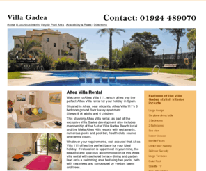 altea-villa.com: Altea Villa Rental | Altea Villa | Altea Holiday Villa
Altea Villa for Holiday Rental. Beautifully Appointed, Three Bedroom Luxury Apartment with Membership of Villa Gadea Beach Hotel.