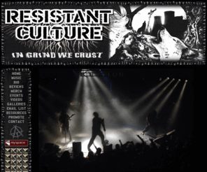 ingrindwecrust.com: Resistant Culture LA's Tribal Grind Crust Punk Warriors | Resistant Culture
Resistant Culture is a LA's Tribal grind crust punk band featuring Anthony Rezhawk of Terrorizer.