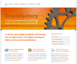 teamfactory.se: CV Personligt Brev - Team Factory
Få ditt cv & personliga brev skrivet av en professionell skribent.