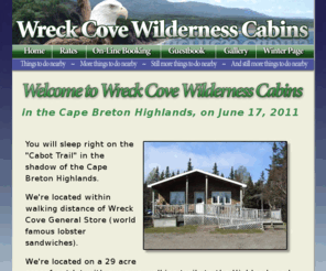 Capebretonsnaturecoast Com Wreck Cove Wilderness Cabins Rustic