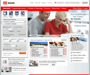 thenicetrain.com: DB Bahn: bahn.de - Ihr Mobilitätsportal für Reisen, Bahn, Urlaub, Hotels, Städtereisen und Mietwagen
Deutschlands beliebtestes Reise- und Mobilitätsportal: Auskunft, Bahnfahrkarten, Online-Tickets, Ländertickets,  günstige Angebote rund um Urlaub und Reisen. Komfortabel planen und sicher buchen. 