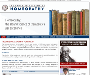 homeopathy.ca: Canadian Academy of Homeopathy
