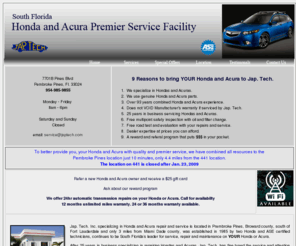 japtech.com: Your Honda and Acura Premier Service Facility
South Florida's leading indepenent honda and acura service and repair center