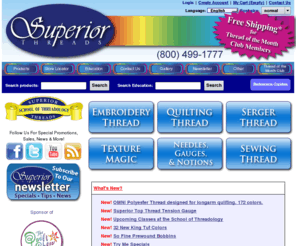 superiorthreads.org: Quilting Thread by Superior Threads, Sewing Thread, Cotton & Polyester Thread
High-quality Quilting Thread, Sewing Thread, Embroidery Thread, Serger Thread, and other fabulous Quilting products. Proud sponsor of The Quilt Show