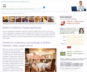 irelandconferences.com: Dublin Conference and Meeting Venues, Ireland
Conference venues in Dublin and meeting rooms in Dublin, Ireland - Conferences guides, venue finding, forum, training facilities