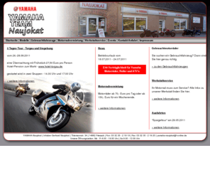 yamaha-naujokat.de: Yamaha Naujokat - Motorräder und Werkstattservice in Friesack
Yamaha Team Naujokat - Motorräder, Motorradvermietung und Werkstattservice im Havelland.