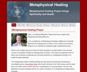 healing-prayer.net: Metaphysical Healing & Divine Prayer for Spirituality & Health
Metaphysical Healing, Divine Prayer and Spirituality bring Health and Harmony. Michael Blitchtein as a metaphysical practitioner in Melbourne, Australia.